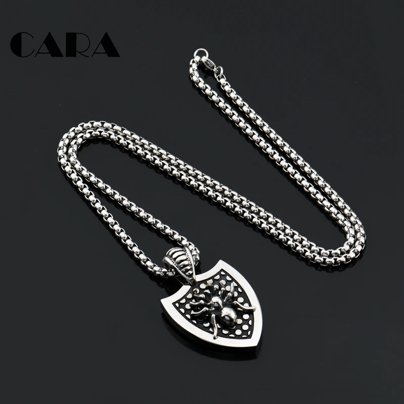 Новое мужское байкерское ожерелье из нержавеющей стали винтажное с подвеской в