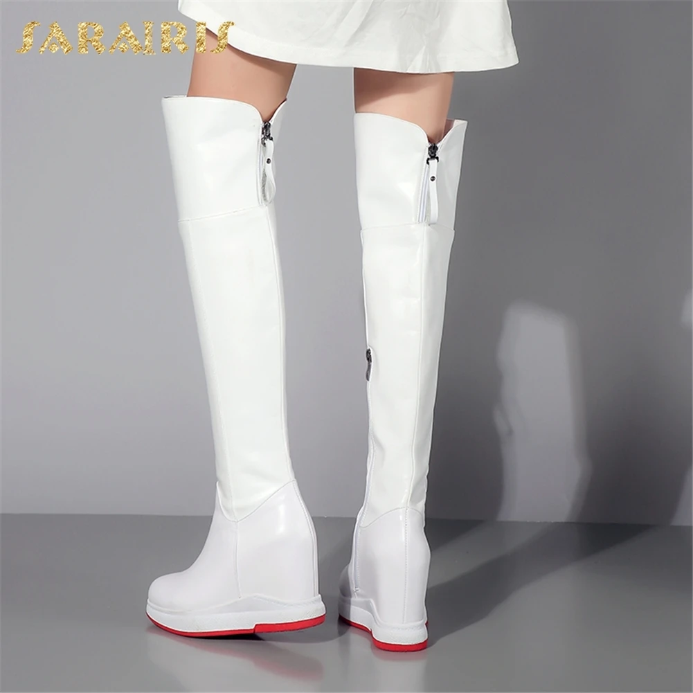SARAIRIS/; ; Прямая поставка; Лидер продаж; сапоги до колена из коровьей кожи на молнии; женская обувь; теплые плюшевые зимние сапоги для женщин