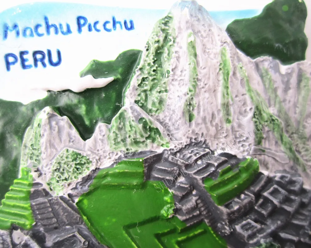 Peru Machu Picchu страна сувенир магнит на холодильник ручная роспись 3D смолы холодильник магнитная наклейка украшение дома аксессуары