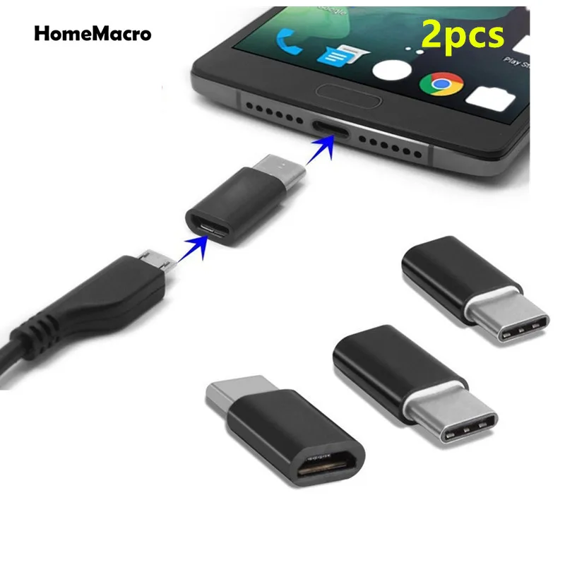 2 шт. USB 3 1 Type C к 5PIN Micro зарядное устройство Type-c адаптер для Samsung galaxy S9 + Note 8 ZUK Z1 xiaomi |