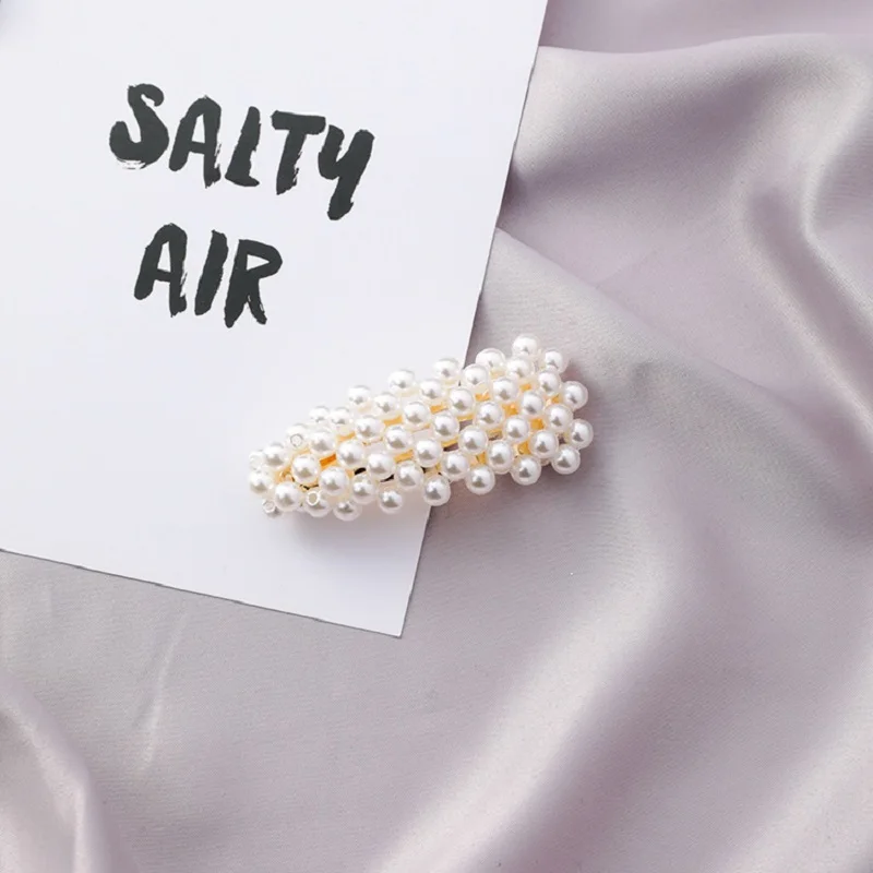 2019 Мода брелок жемчужная заколка для волос Корейский темперамент классический