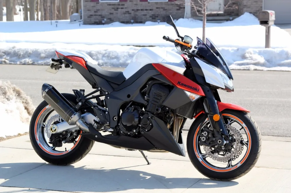 Для kawasaki z1000 2003 2004 2005 2006 мотоциклетная выхлопная средняя звеньевая труба круглая