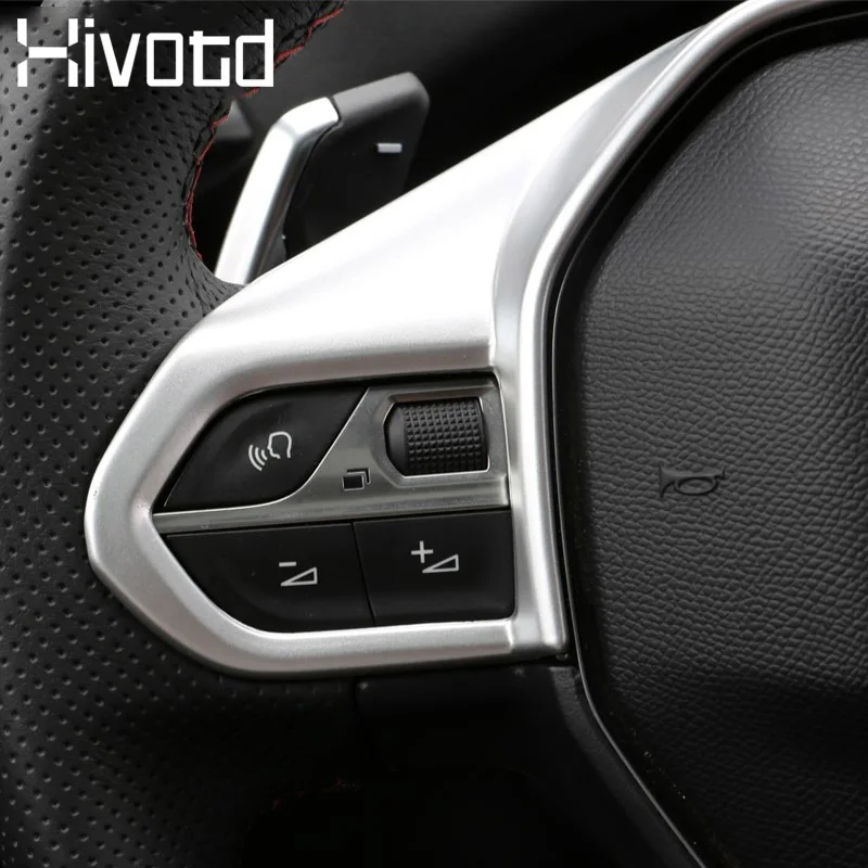 Hivotd для Пежо 3008 Peugeot 3008GT 2021-2017 украшение рулевого колеса автомобиля наклейки