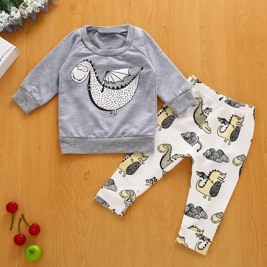 2 шт./компл. Одежда для малышей комплекты одежды маленьких мальчиков и девочек