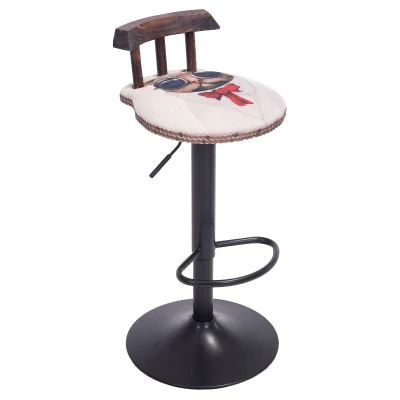 High Chair 7 Европейский стиль, деревянный барный стул, Ретро деревянный барный стул, подъемный поворотный стул, BZ-3631 - Цвет: High Chair 7