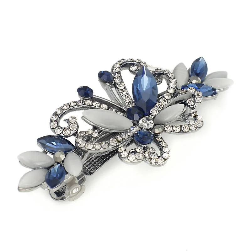 Заколка для волос с кристаллами и бабочкой F134|hair jewelry|rhinestone hair clipsaccessories jewelry for |
