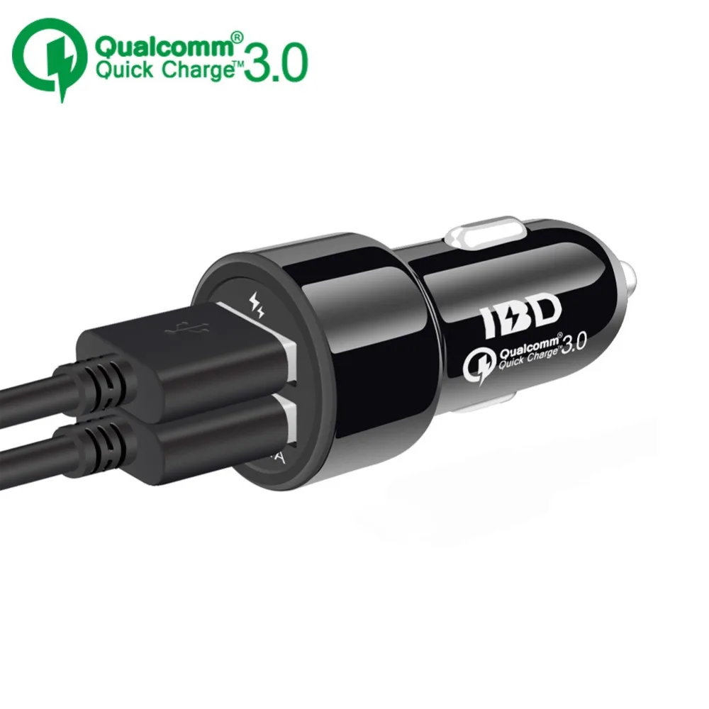 Автомобильное зарядное устройство Qualcomm Quick Charge 3 0 с двумя usb портами для телефонов