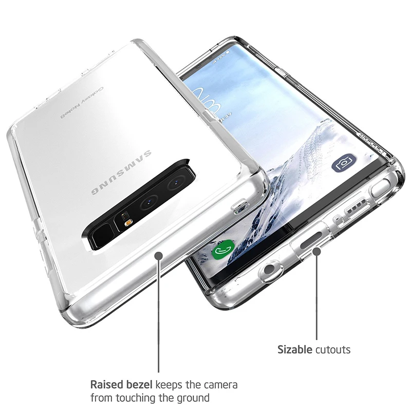 Прозрачная задняя крышка Voguery для Samsung Galaxy Note 8/s7/s7edge/s8/s8plus/s9/s9plus усиленные углы HD