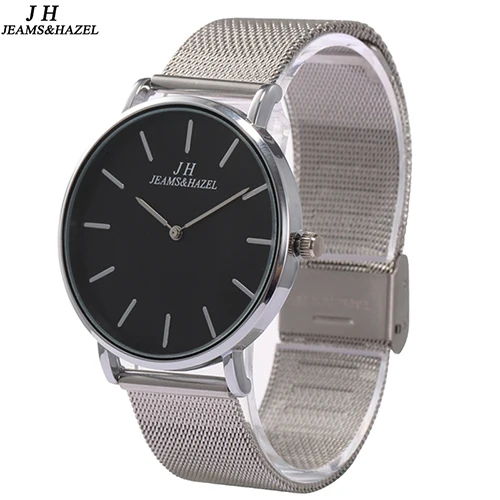 Men Silver 1 Новинка, роскошные женские часы, ультра тонкий стальной ремень, мужские и женские Универсальные часы, женские модные наручные часы, Relogio Feminino - Цвет: Men Silver 1