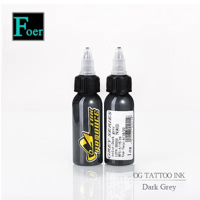 Dark Grey OG набор для татуировки боди-арт набор чернил Dinamic 1 oz/30 ml бело-серый Пигмент Макияж Pigmento Maquiagem Tinta спрей Encre Tatouage Goochie - Цвет: Dark Grey