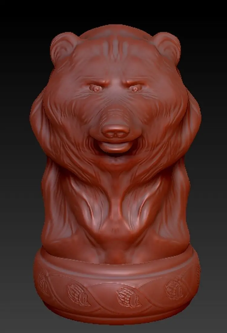 Bear_3D полная 3d модель для ЧПУ или 3D принтеров в формате STL|3d model for cnc|for cncmodel |