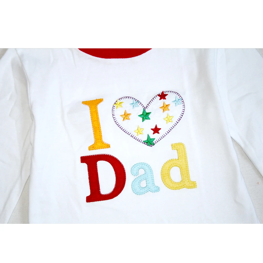 Модные пижамные комплекты для мальчиков и девочек детские пижамы I love Dad Детская