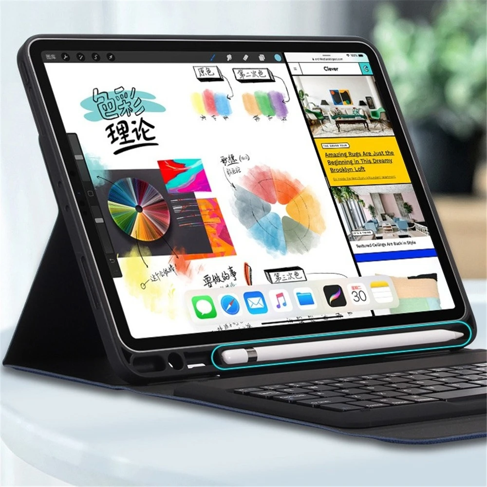 Keyboard Case for iPad Pro 12.9 inch 2018 Magnetic Flip Cover W Pencil Holder Smart stand For | Компьютеры и офис