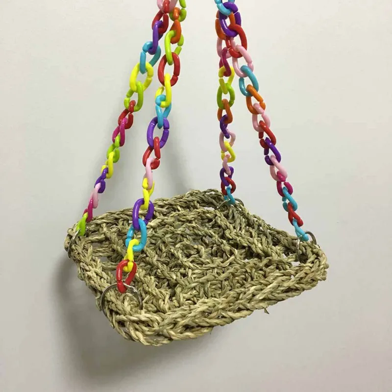 Лидер продаж Аксессуары для птиц соломы попугая попугай качели игрушка