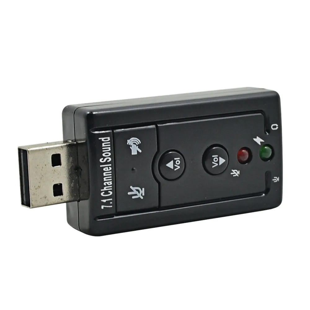 TISHRIC Внешняя USB Звуковая карта адаптер 7,1 канальный Профессиональный 3,5 мм Микрофон Гарнитура для ноутбука ПК Профессиональный