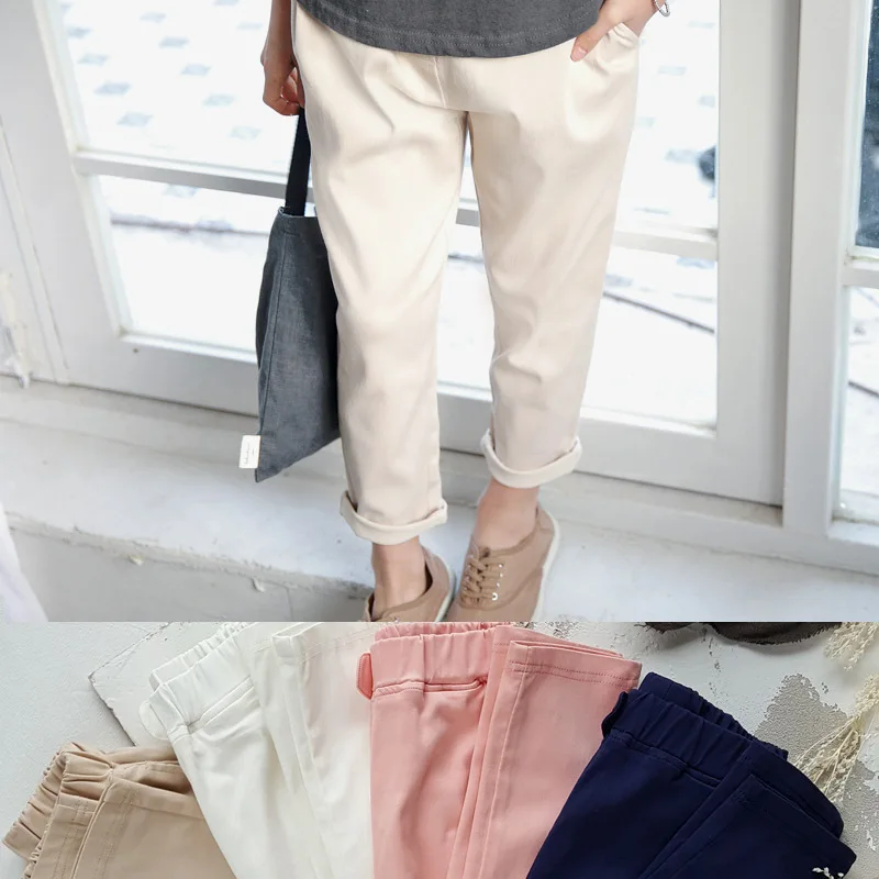 Брендовые штаны для девочек новинка 2019 года детские весенние штаны-шаровары