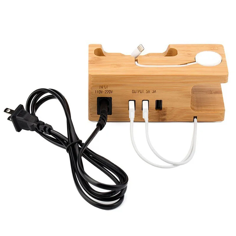 Подставка для Apple Watch Док станция зарядки Организатор с Мощность адаптер