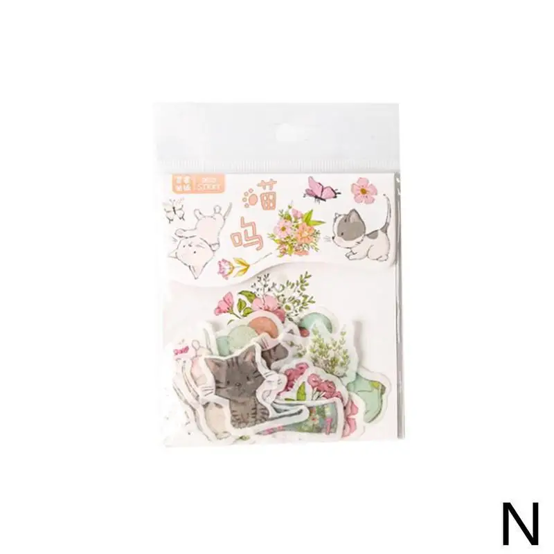 40 шт. стационарные Stikers различные стили персонажа пейзаж животных Stikers Kawaii пуля журнал наклейки Скрапбукинг - Цвет: N