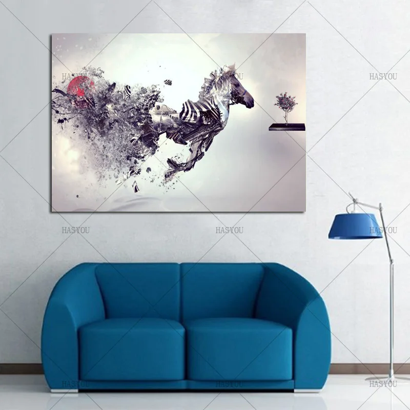 Картина маслом на холсте Зебра ручная роспись домашний декор большая живопись