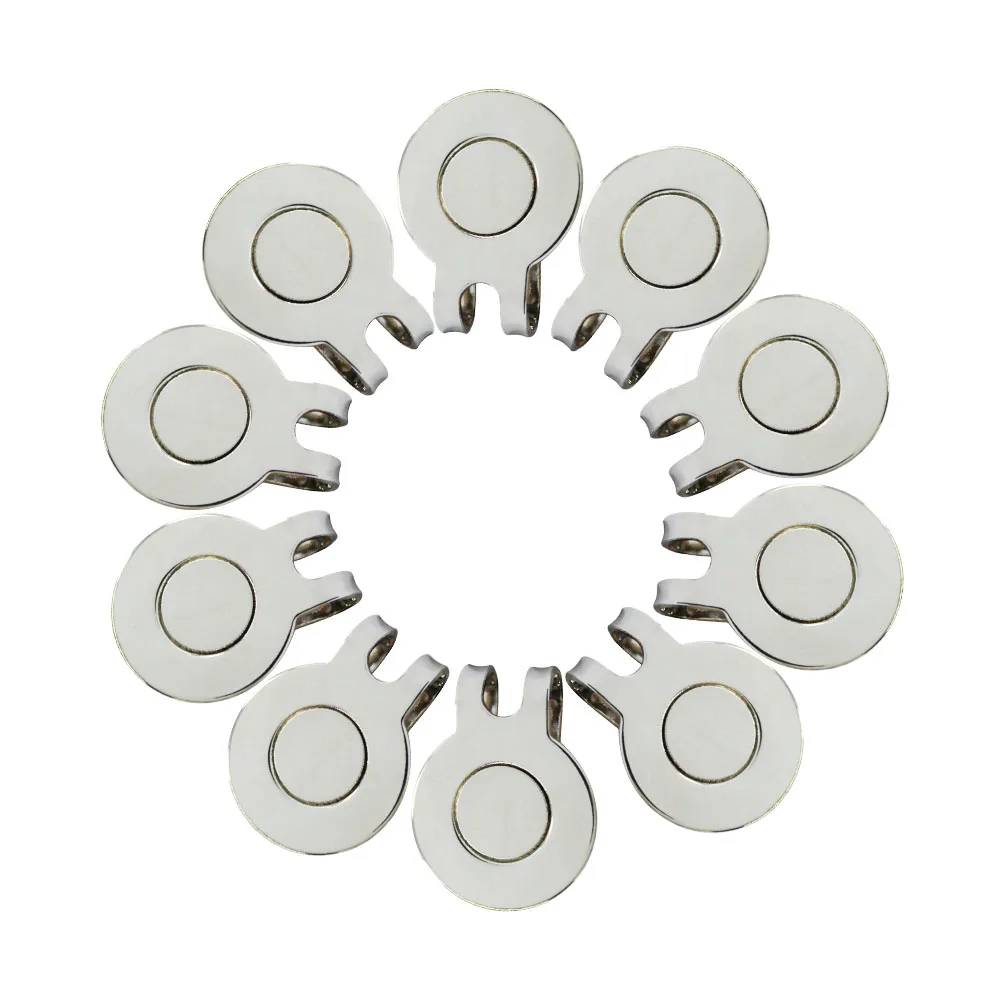 10 шт. магнитные металлические зажимы для головных уборов|Обучение гольфу| |