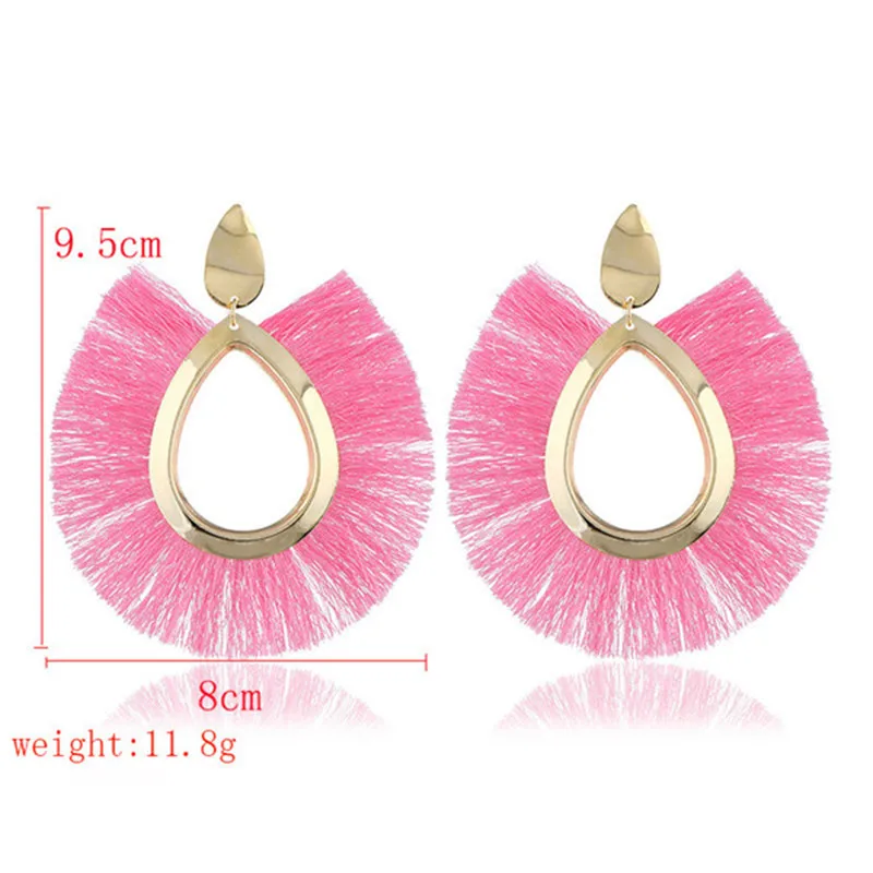 

Bohemian Tassel Earrings Fashion Women 2018 Big Fringed Drop Dangle Brincos Wedding Bridal Jewelry boucle d'oreil