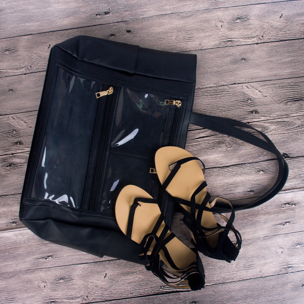 

Сумка из искусственной кожи Soild с эфирными маслами, сумка в полоску из ПВХ, Сумка с прозрачными карманами, аксессуары, кошелек DOM106576