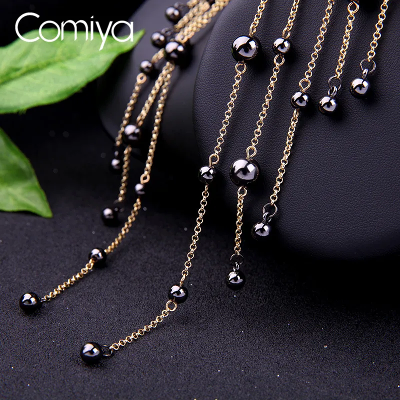 Comiya длинные ссылки ювелирные изделия Boho цинковый сплав CCB бусины ленточки Collare