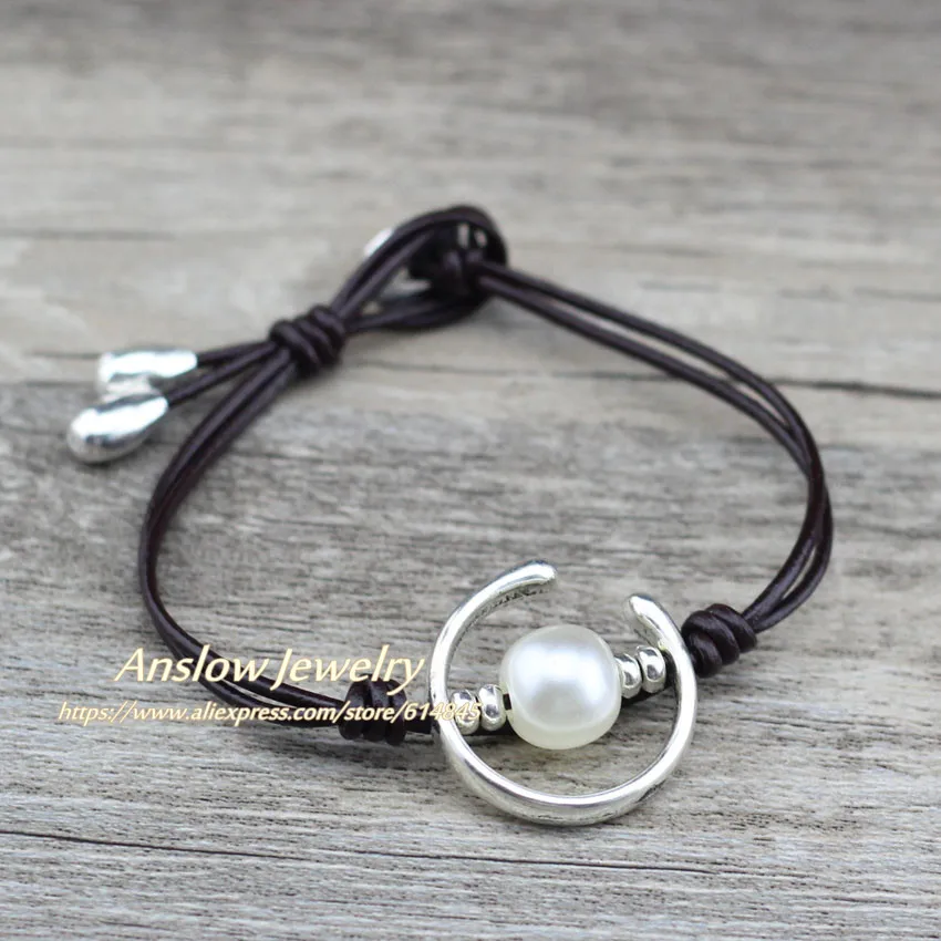 Женский браслет из натуральной кожи Anslow ручной работы в Корейском стиле с