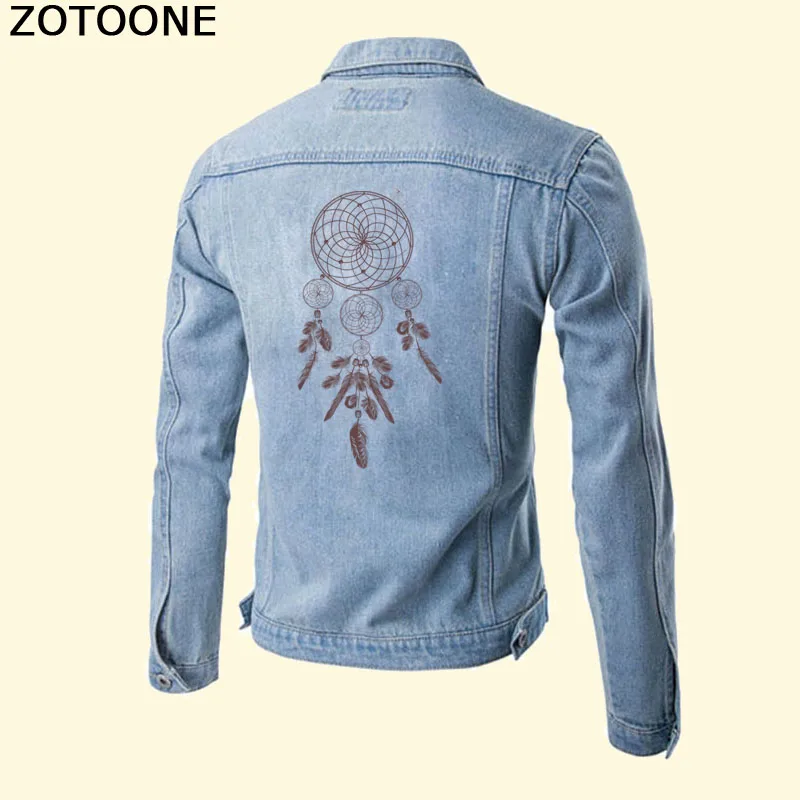 Термонаклейка ZOTOONE Ловец снов с коричневыми перьями термонаклейка для одежды