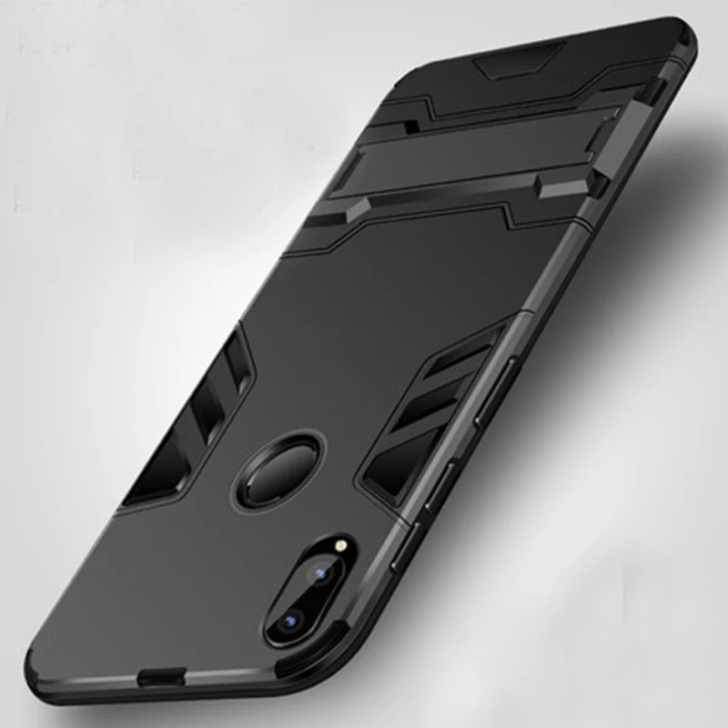 Противоударный чехол Xiaomi Mi8 мягкий резиновый + легкий пластиковый держатель для