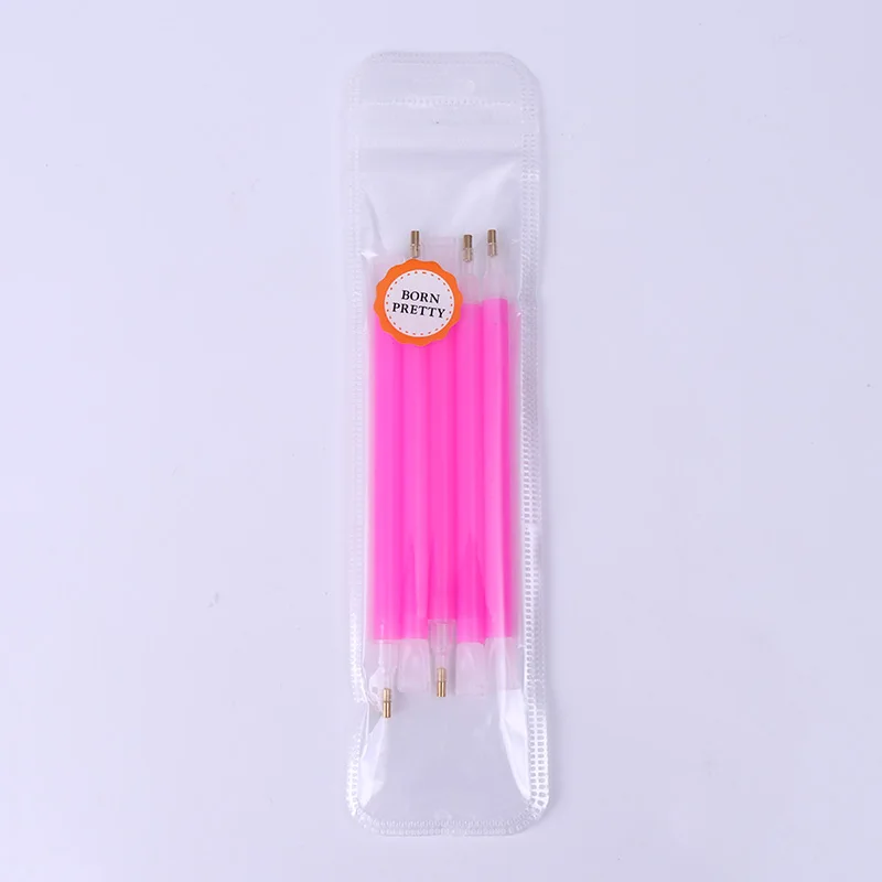 5 шт./компл. двухсторонний инструмент для ногтей Стразы драгоценный камень выбора розовый нажмите с силой так Ручка Маникюр Нейл-арт набор инструментов