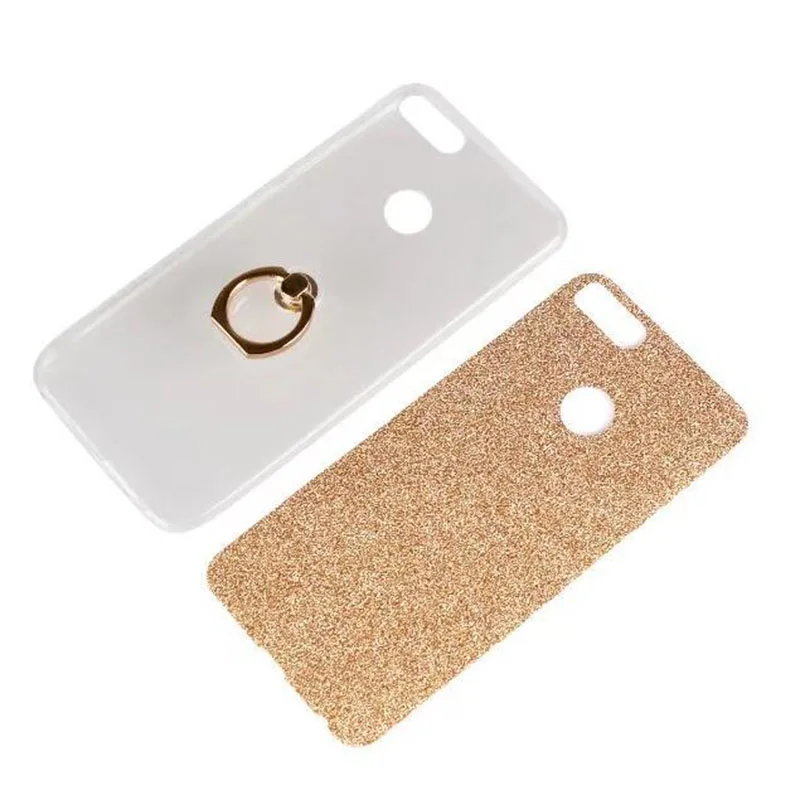 Cover Phone Case For Xiaomi Mi 5X MI5X 5.5&quot TPU Gel Silicone Protection Transparent Shell Flash Glitter Powder Finger Ring Stent |