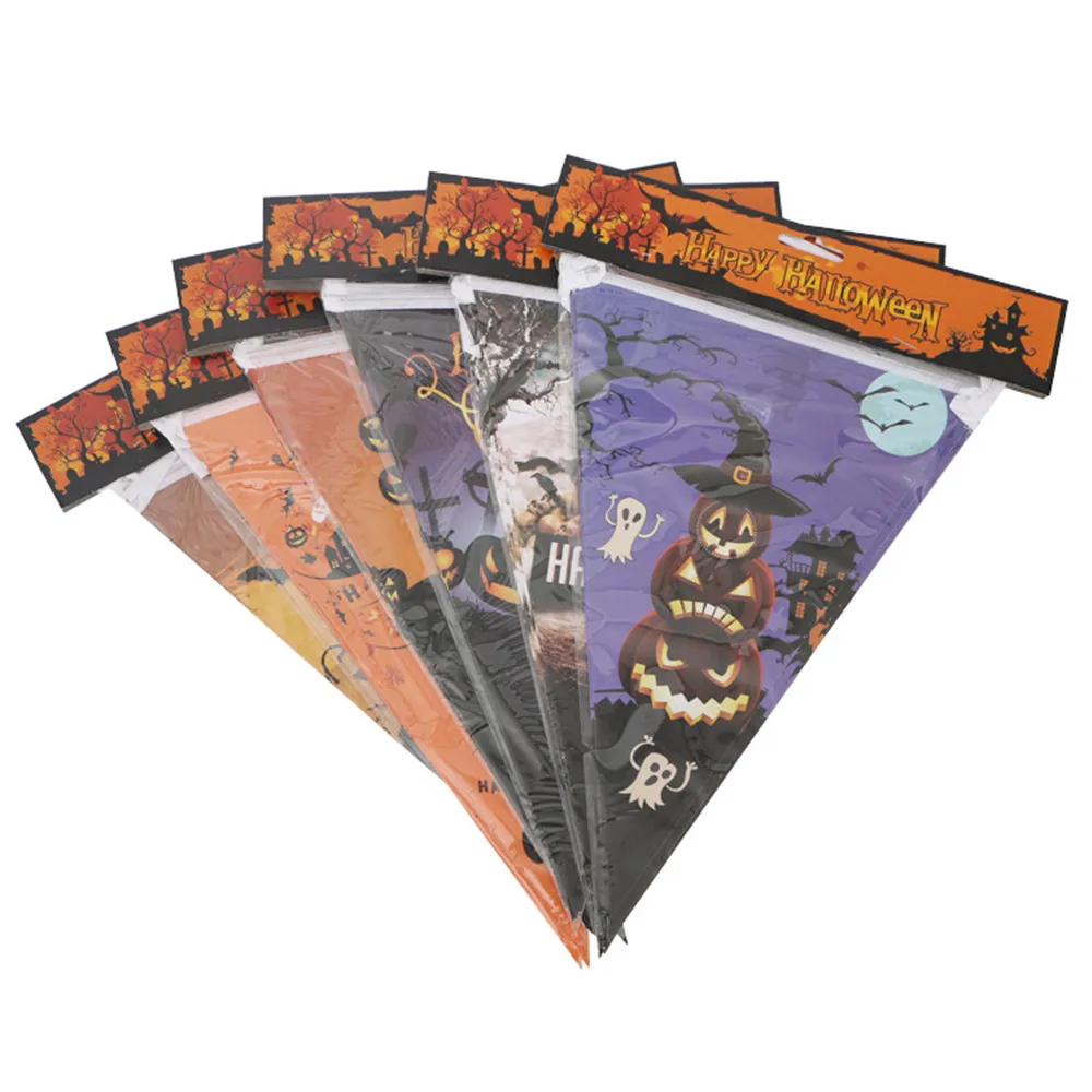 10 флагов 2 5 м ручная работа Хэллоуин ткань баннеры флаги баннер гирлянда Домашняя