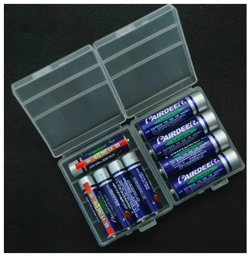 Прочный прозрачный жесткий пластиковый футляр для батарей 10 шт./лот контейнер