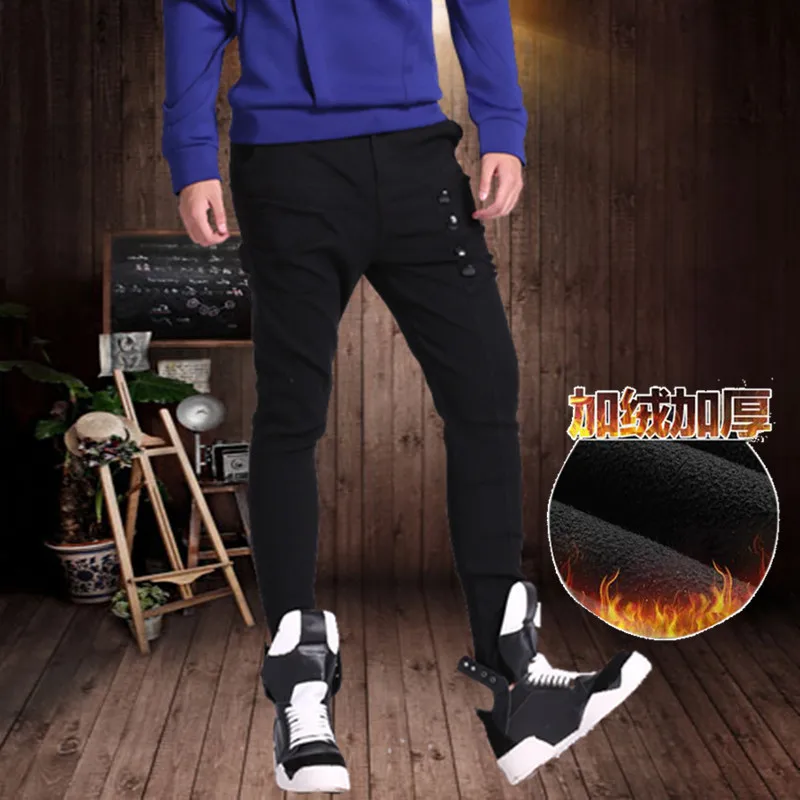 

Trousers summer slim harem elastic thin casual pants male