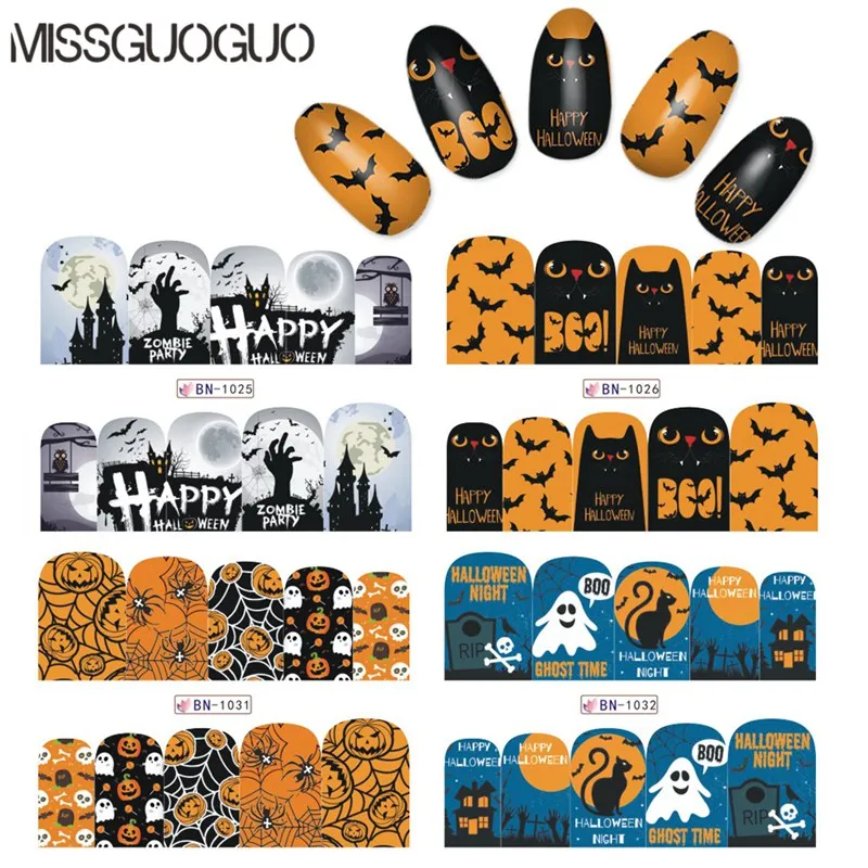 Nail Art Sticker Water Transfer Stickres decals For Halloween series Patterns Stickers Decals New Design | Красота и здоровье
