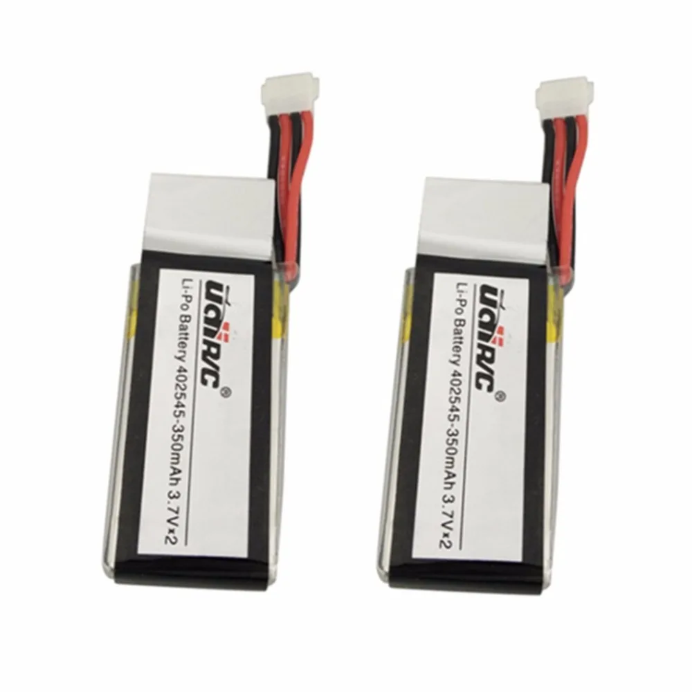 Литиевая батарея для UDI U818A 2 шт. 3 7 В 350 мА/ч Wi Fi FPV U845A U945 Радиоуправляемый