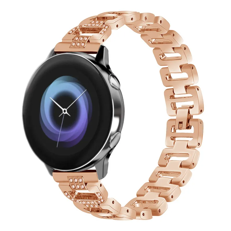 4 20 мм ремешок для samsung Galaxy Watch, активные Стразы, нержавеющая сталь, металлический ремешок, полосы для samsung 42 мм, Шестерня S2, классика 92003 - Цвет ремешка: 4