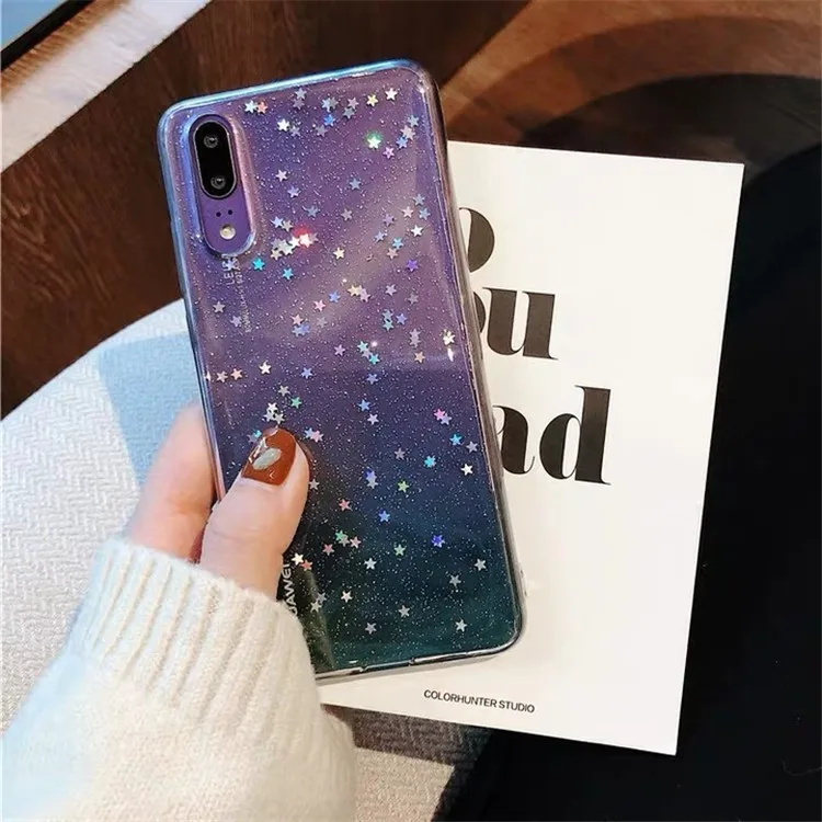 Блестящие мягкие чехлы из ТПУ для Samsung Galaxy S10 S9 S8 Plus Note 8 note 9 мерцающий прозрачный чехол|Чехлы-накладки| |