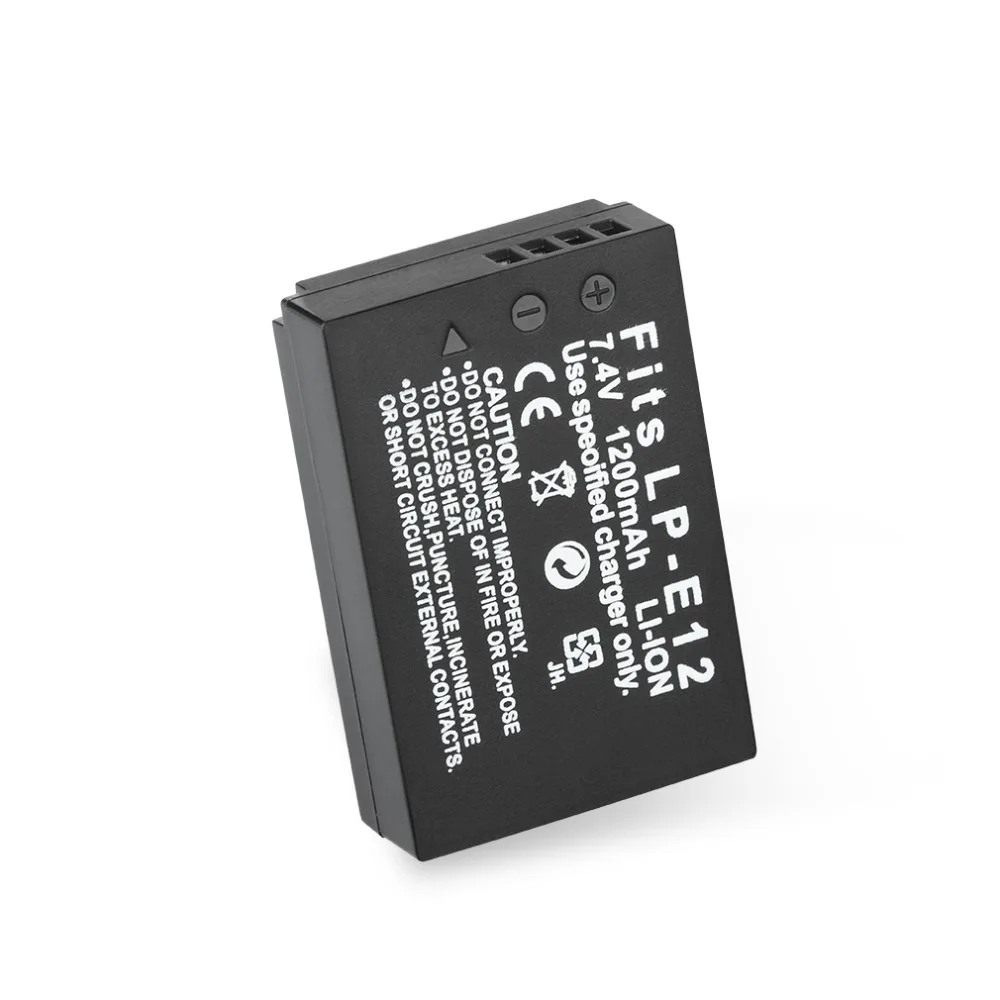 Dinto 2 шт. LP-E12 LPE12 батареи LP E12 приёмник цифровой Камера Батарея + USB Зарядное