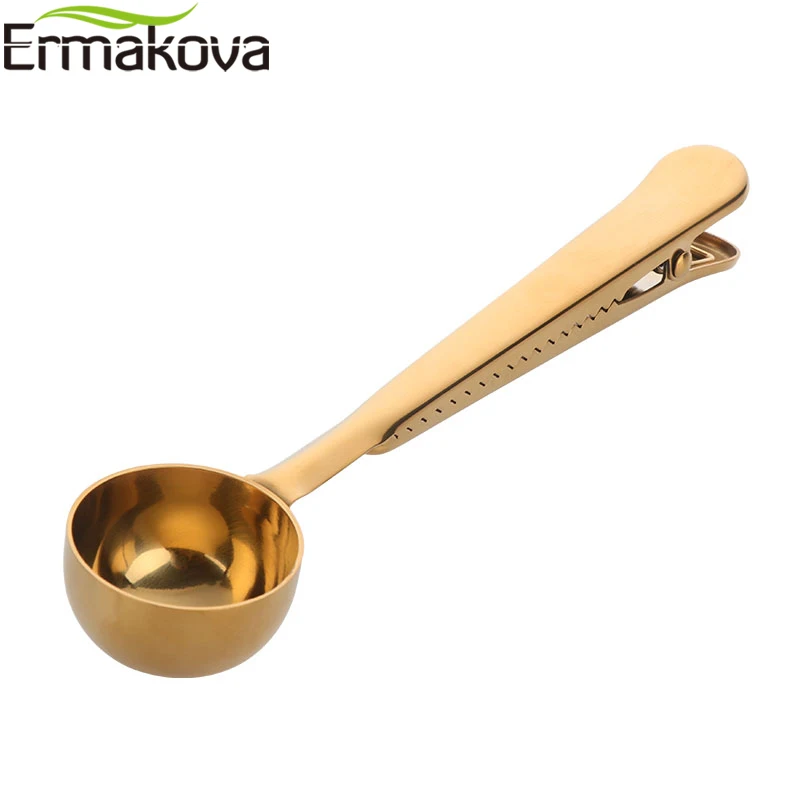 ERMAKOVA кофе круглая ложечка из нержавеющей стали мерный совок 1 чашка молотый кофе измерение количества Сахара Совок 15 мл чайная ложка инструмент для кофе