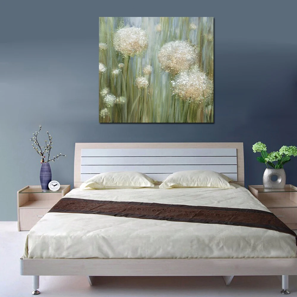 Professional Artist Handpainted Colorful Abstract Flower Oil Paintings on Canvas Handmade Floral for bedroom gift | Дом и сад