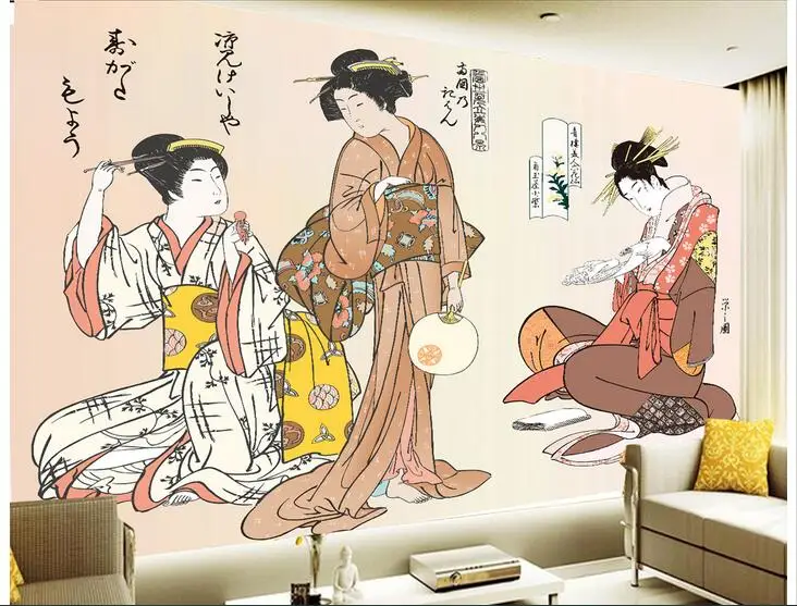 

3d wallpaper custom photo non-woven mural wall stickers Japan's maid chat painting living room wallpaper for walls 3d