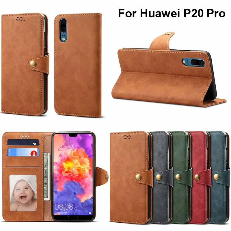 Винтажный чехол-кошелек для Huawei P20 Pro чехол с отделениями карт карманом денег