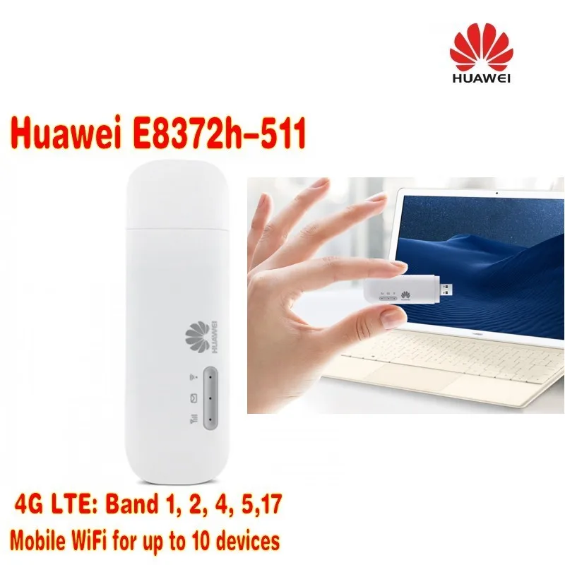 Lot of 40pcs Huawei E8372h-511 LTE USB Wingle Band B1/B2/B4/B5/B17 2100/1900/AWS/850/700/1700 3G modem.DHL shipping