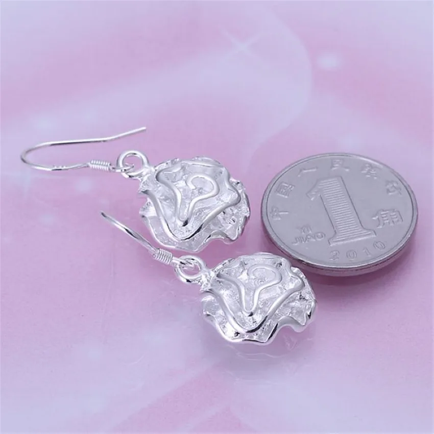 Красивые серьги розового и серебристого цветов хит продаж модные классические