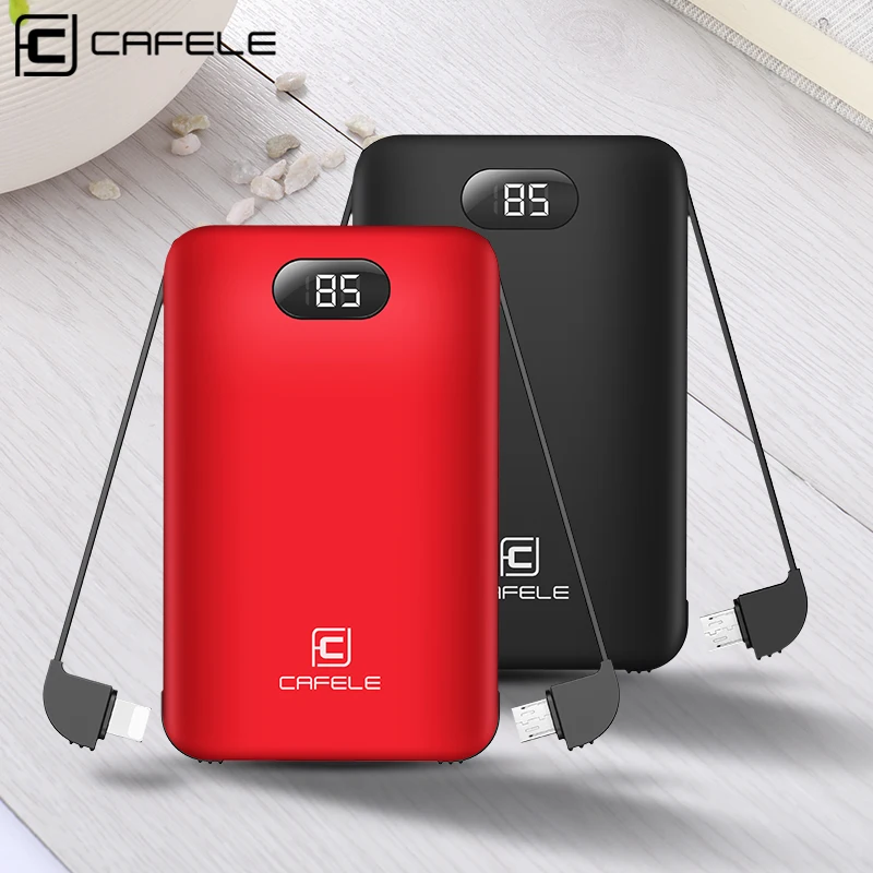 Cafele 8000 mAh Мощность банк светодиодный Дисплей зарядки внешний аккумулятор с двумя