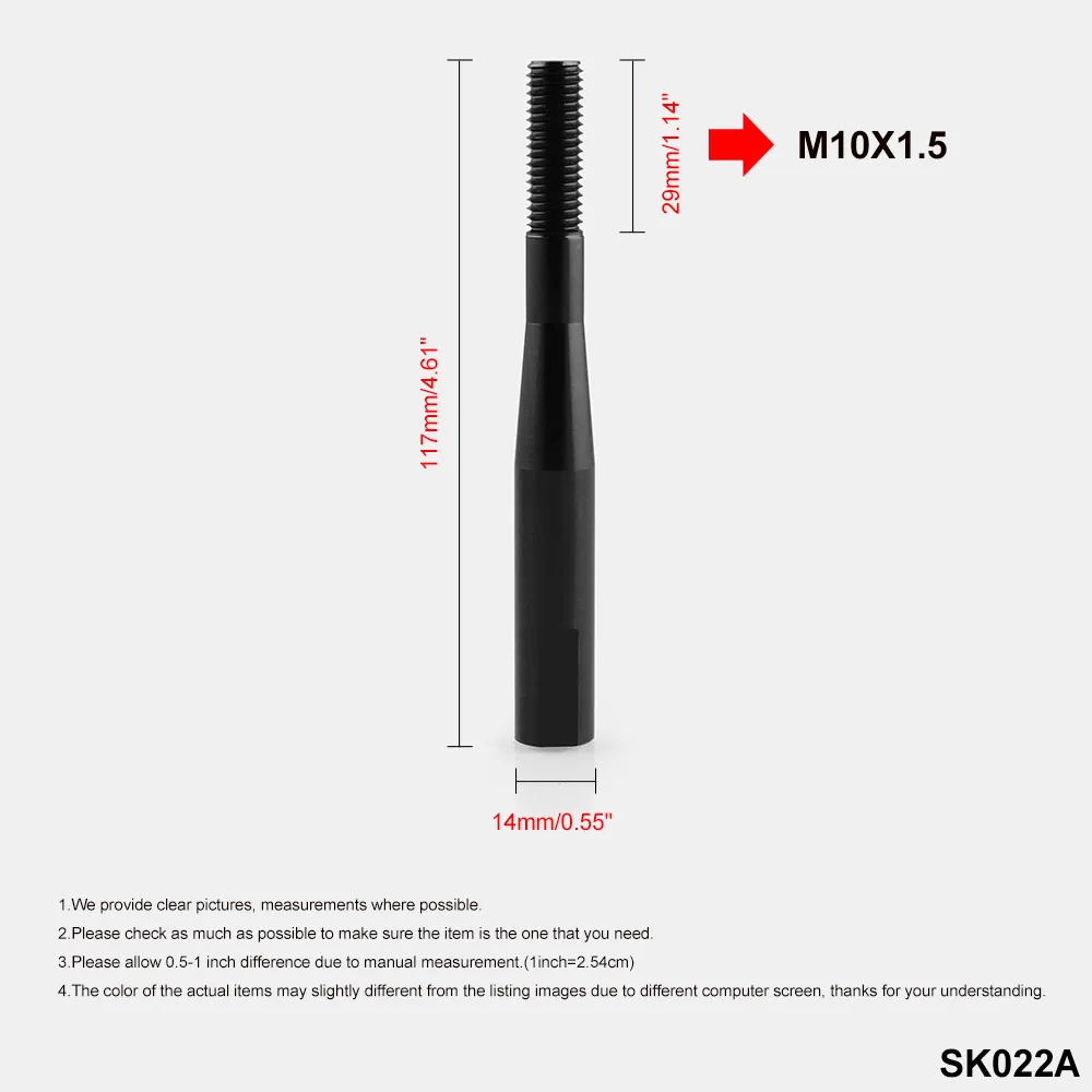 GRT-Новинка Бесплатная доставка Sytle рычаг переключения расширение (10x1.5 мм Нитки