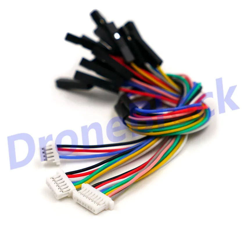 6 шт. 4p 6p 8p провод кабель для Omnibus F4 F7 SPRacing F3 SPARK2 F7 Силиконовый JST SH1.0 15 см Betaflight Cleanflight Racing Drone
