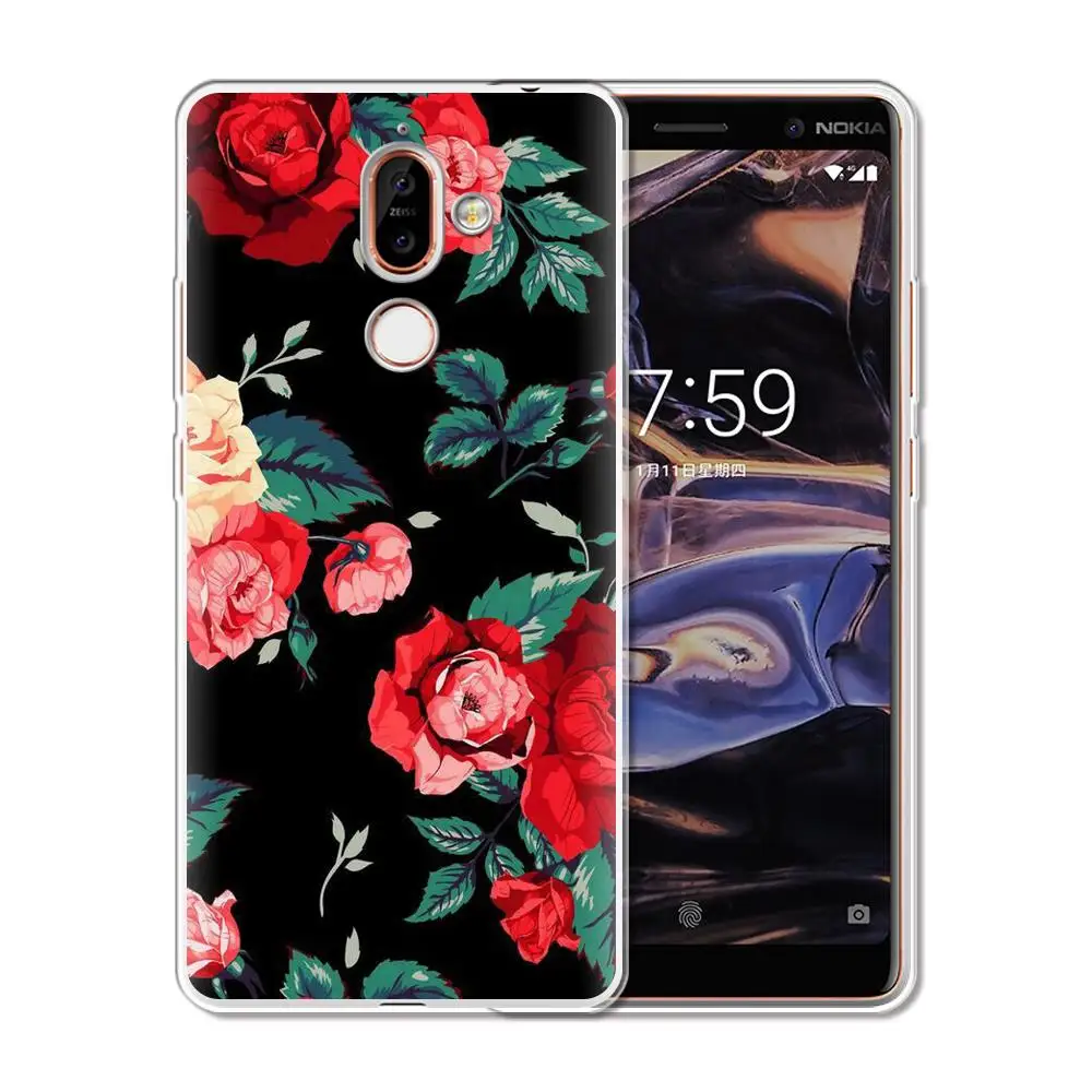 Модный мягкий силиконовый чехол из ТПУ для телефона Nokia 1 3 5 8 6 2 7 Plus 9 X6 2018 чехлы на